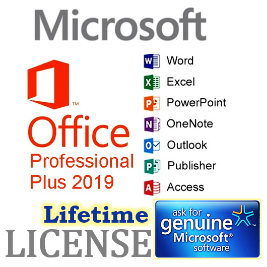 Microsoft Office Professional Plus 2019 Genuine Key [Lifetime License]